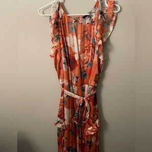 Rachel by Rachel Roy Orange Floral Dress - Size 12